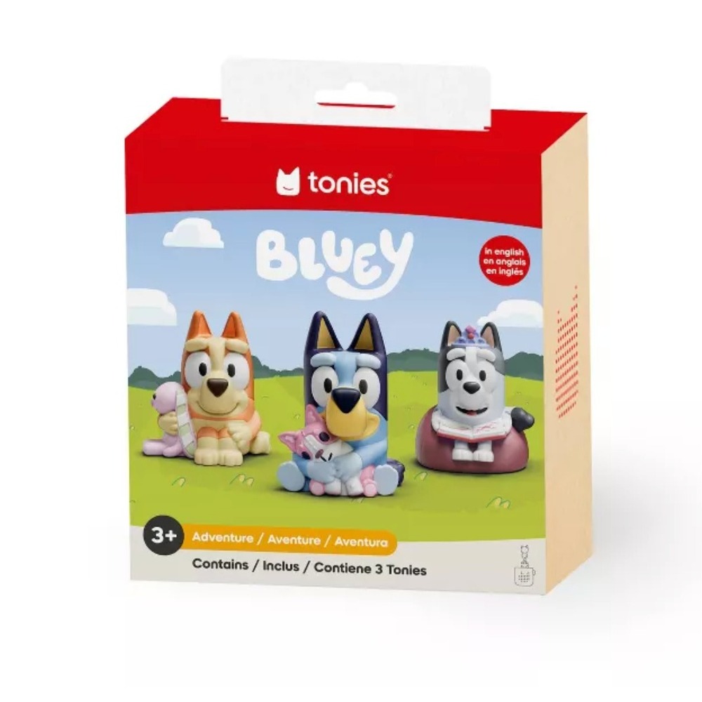 Bluey Tonies Audio Character Set Kids OS Blue Multicolor 3-Pack NWT